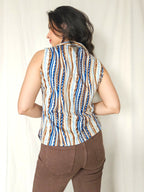Zora - vintage top met strepen | XL
