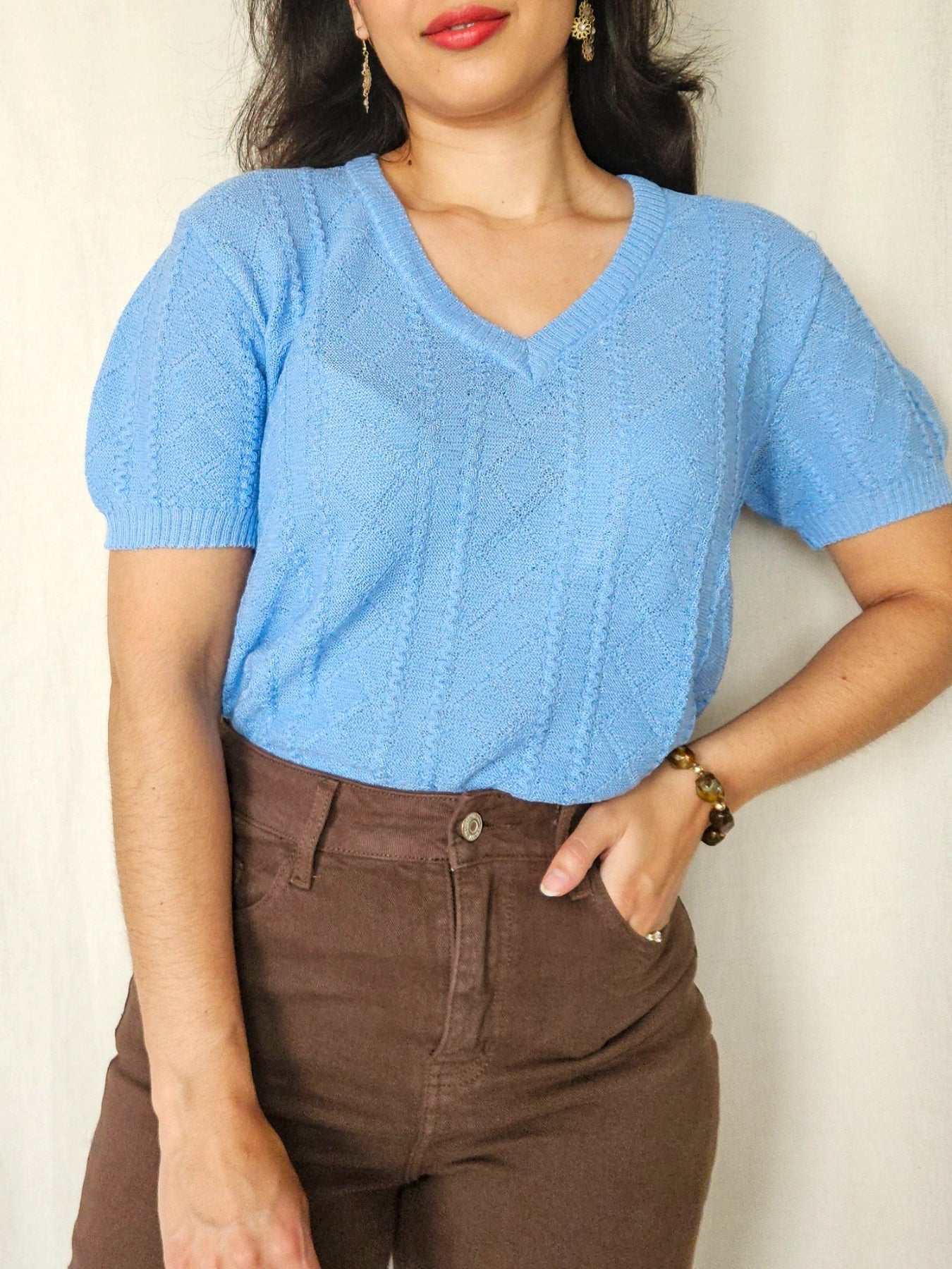 Leora - gebreide vintage top | S/M