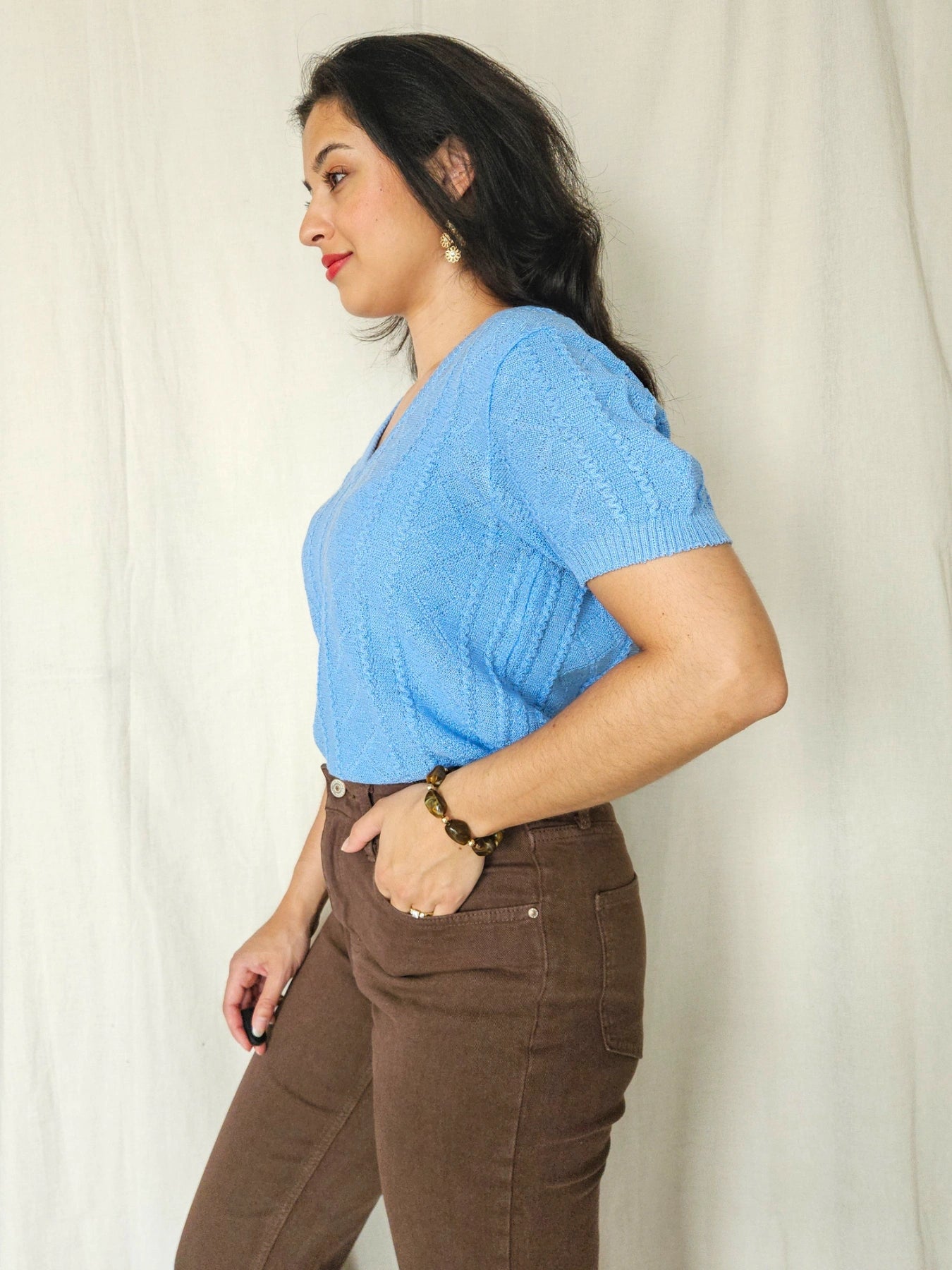 Leora - gebreide vintage top | S/M