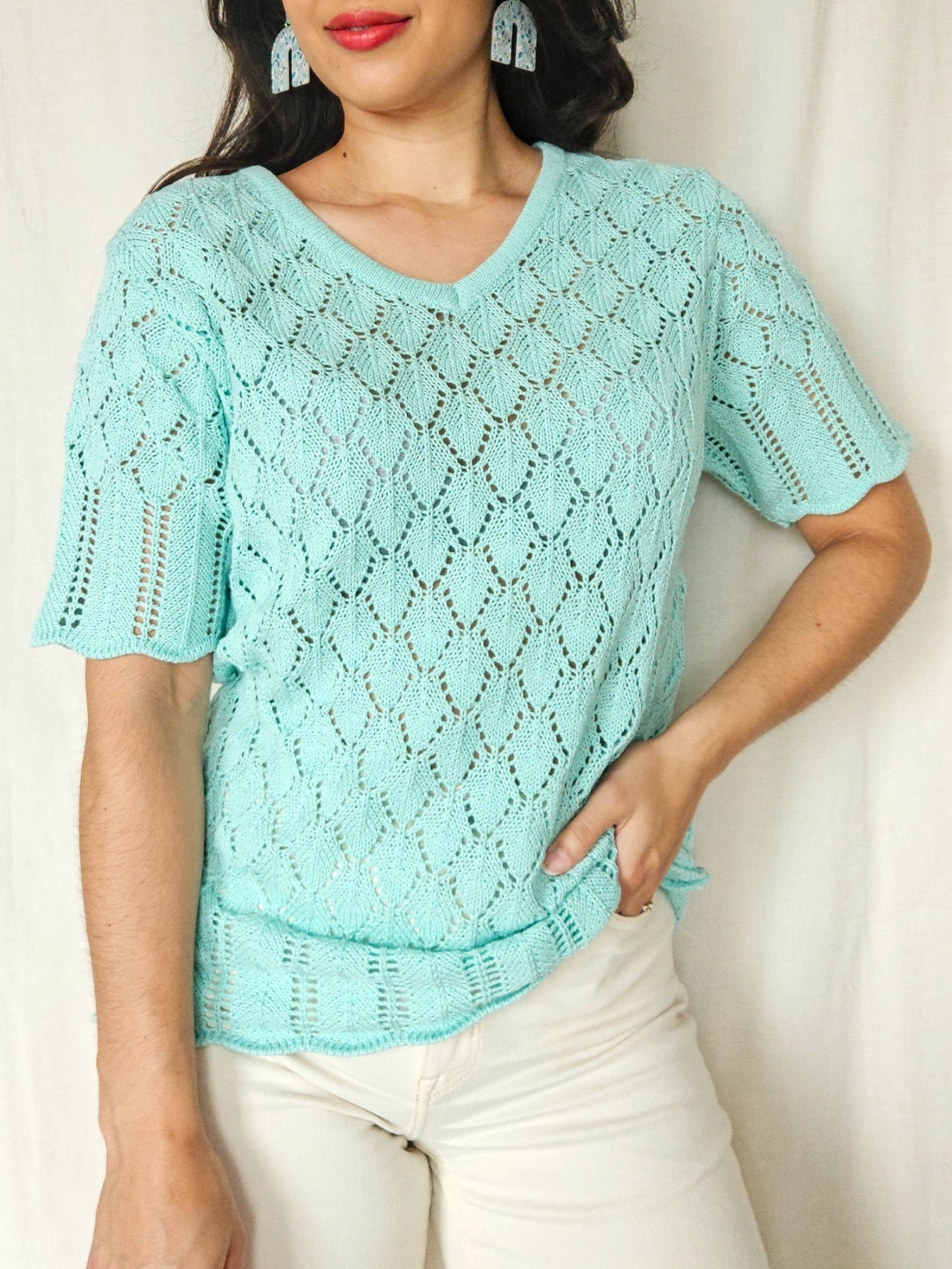 Sabina - gehaakte vintage top | M