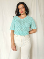 Sabina - gehaakte vintage top | M