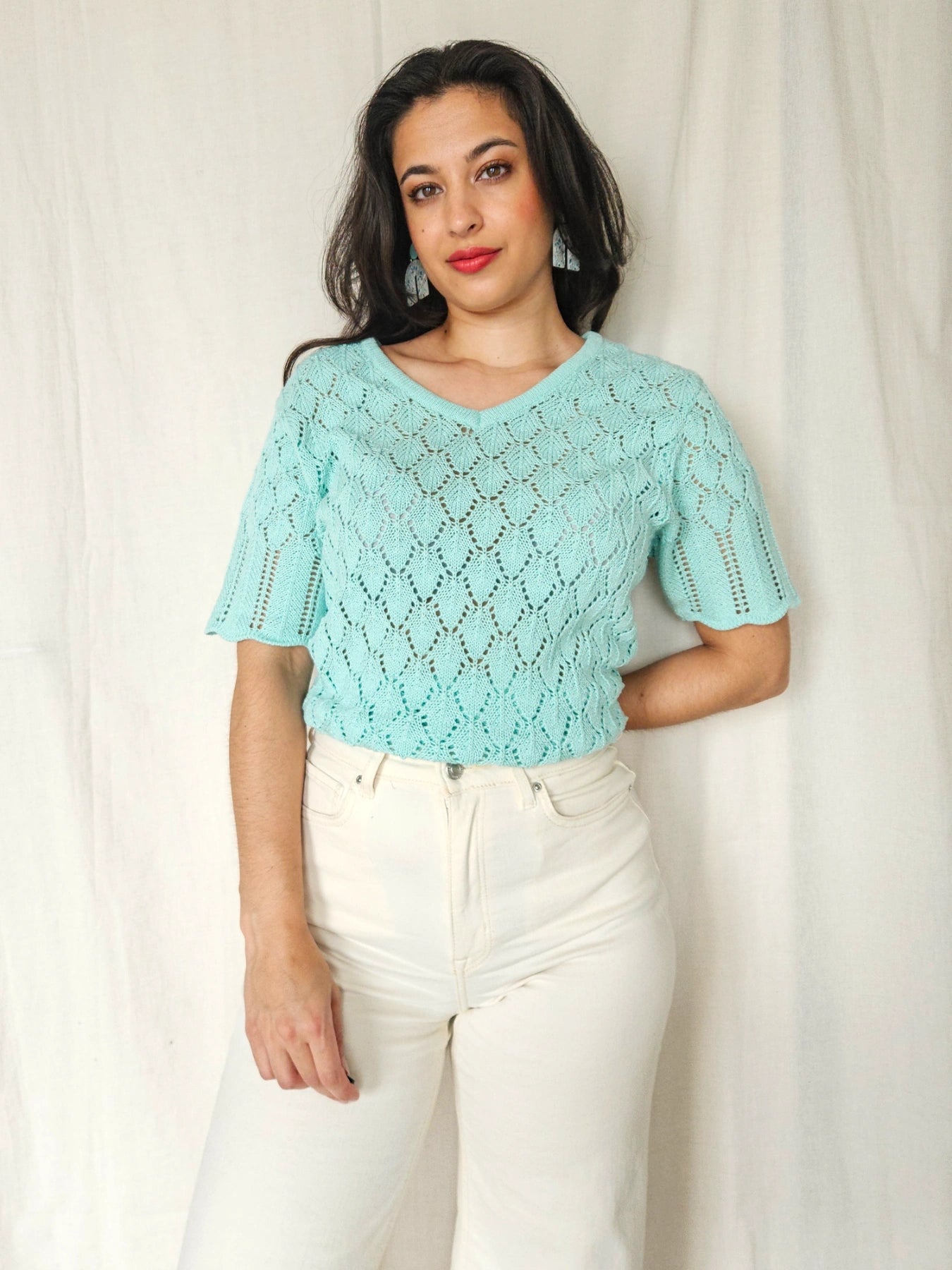 Sabina - gehaakte vintage top | M