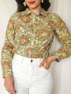 Cosima - vintage overhemd, katoen | S