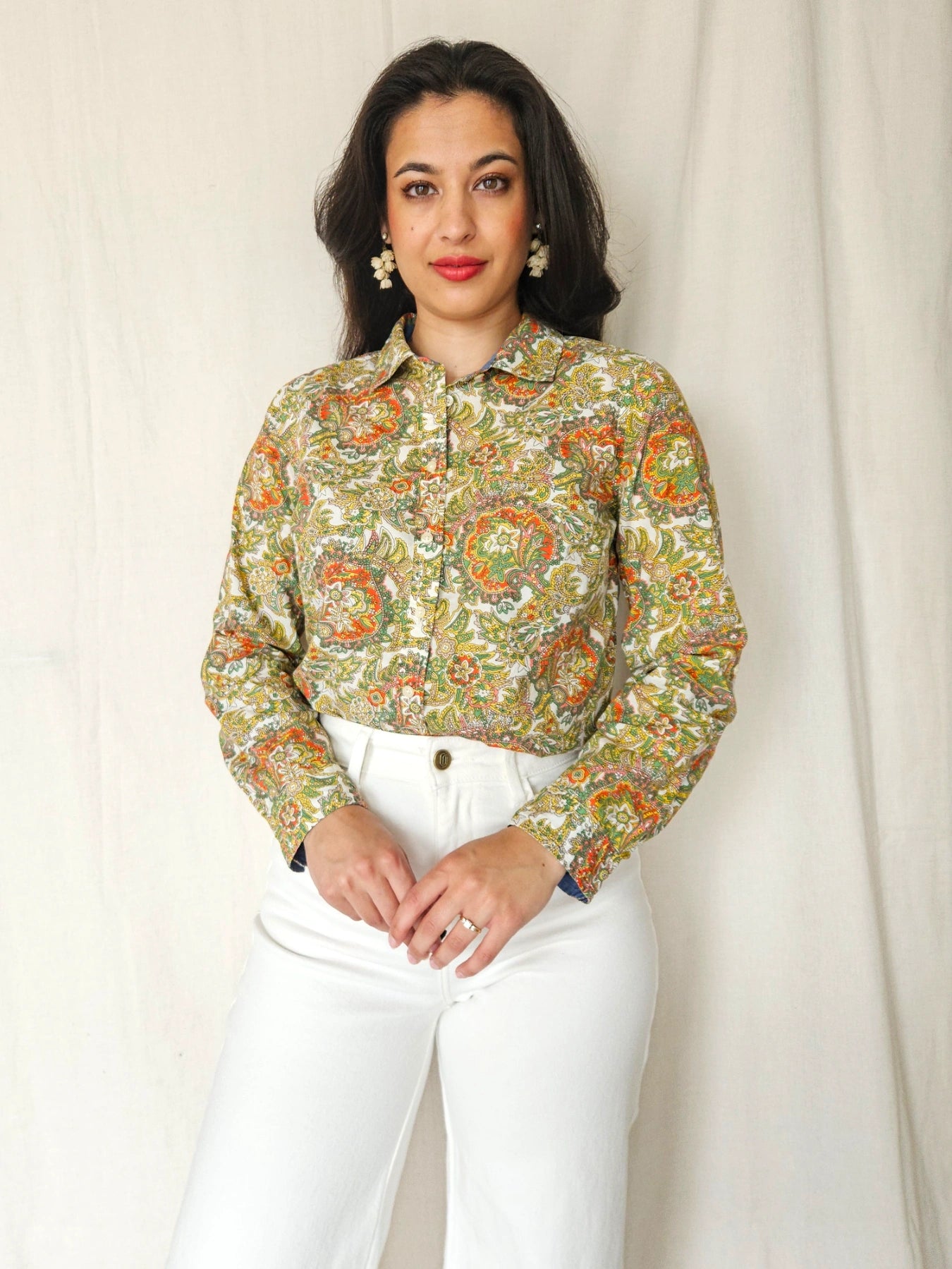 Cosima - vintage overhemd, katoen | S