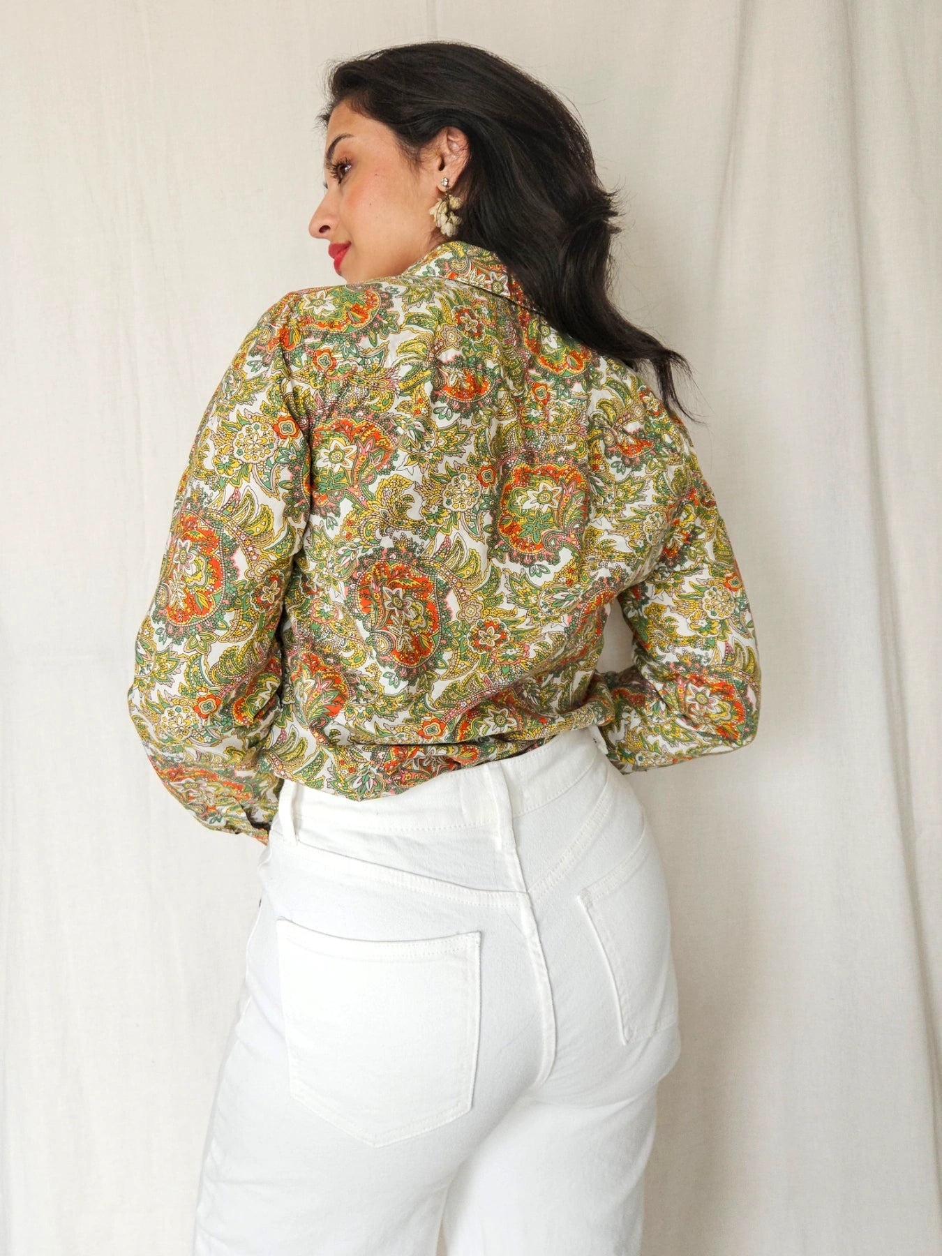 Cosima - vintage overhemd, katoen | S