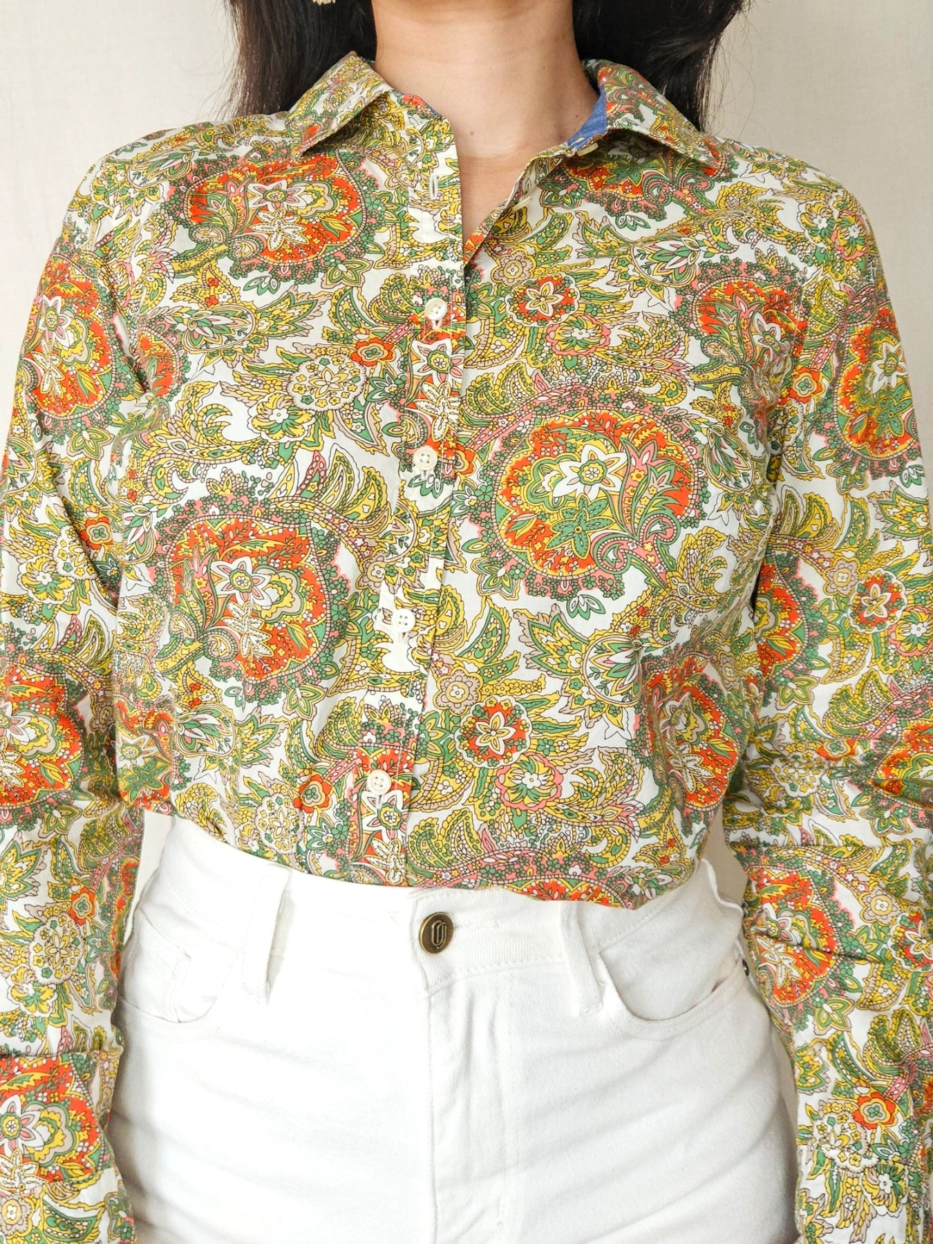 Cosima - vintage overhemd, katoen | S