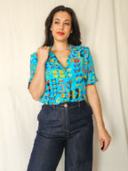 Papilio - vintage blouse met vlinders | M