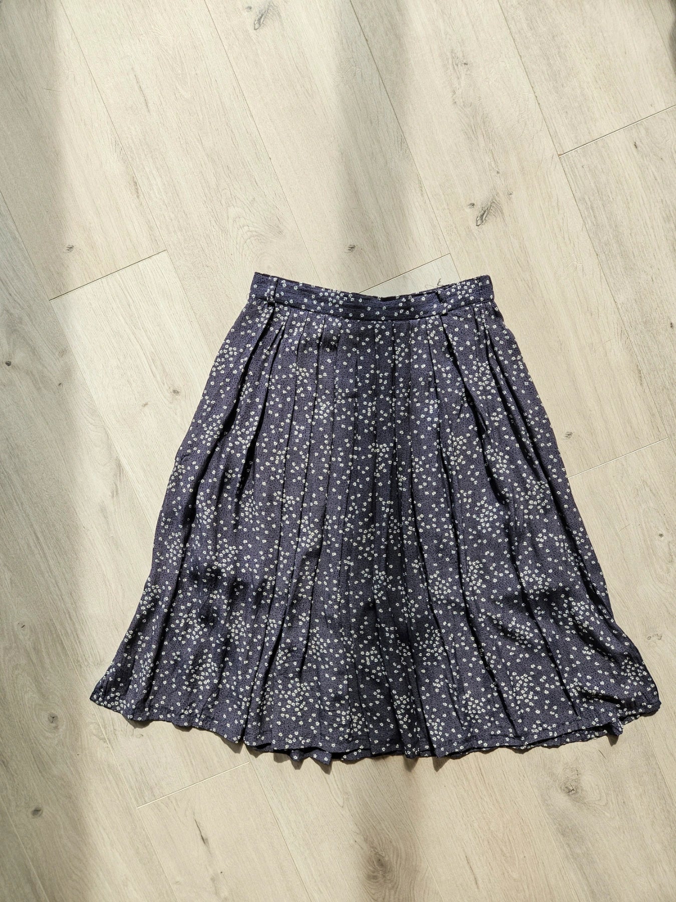 Delia - blauwe vintage plooirok | M/L