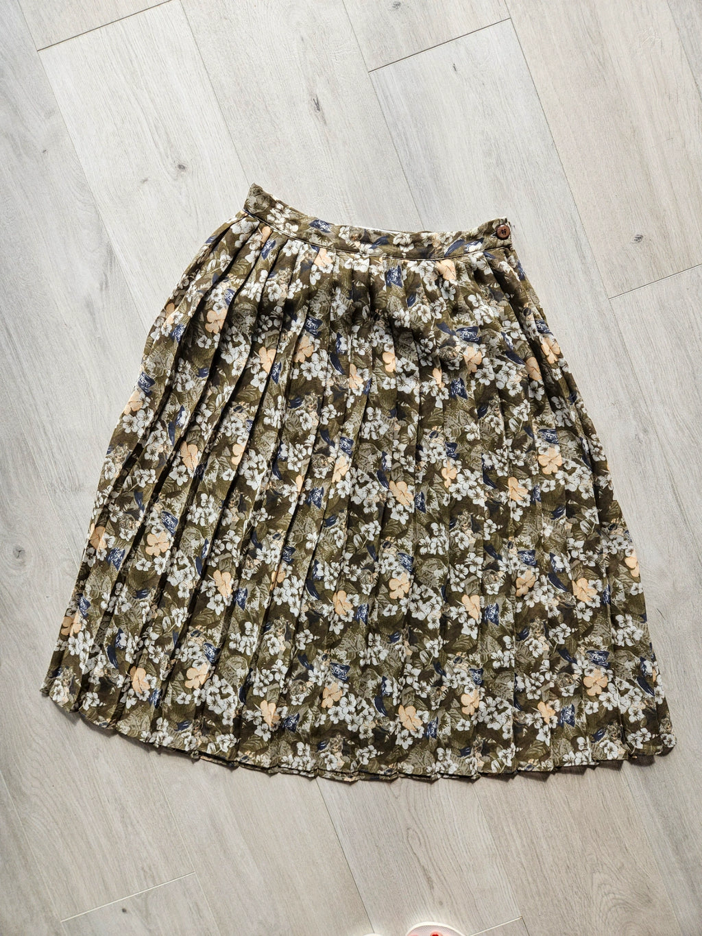 Eleni - vintage plooirok met bloemenprint | L