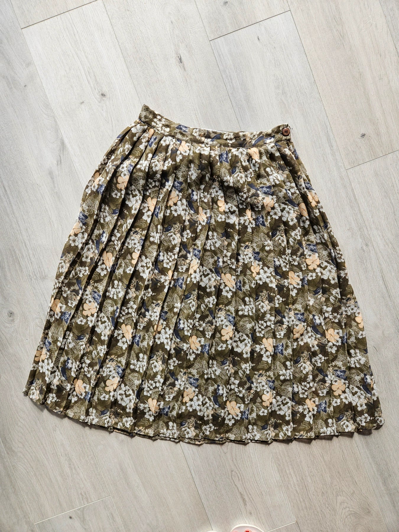 Eleni - vintage plooirok met bloemenprint | L
