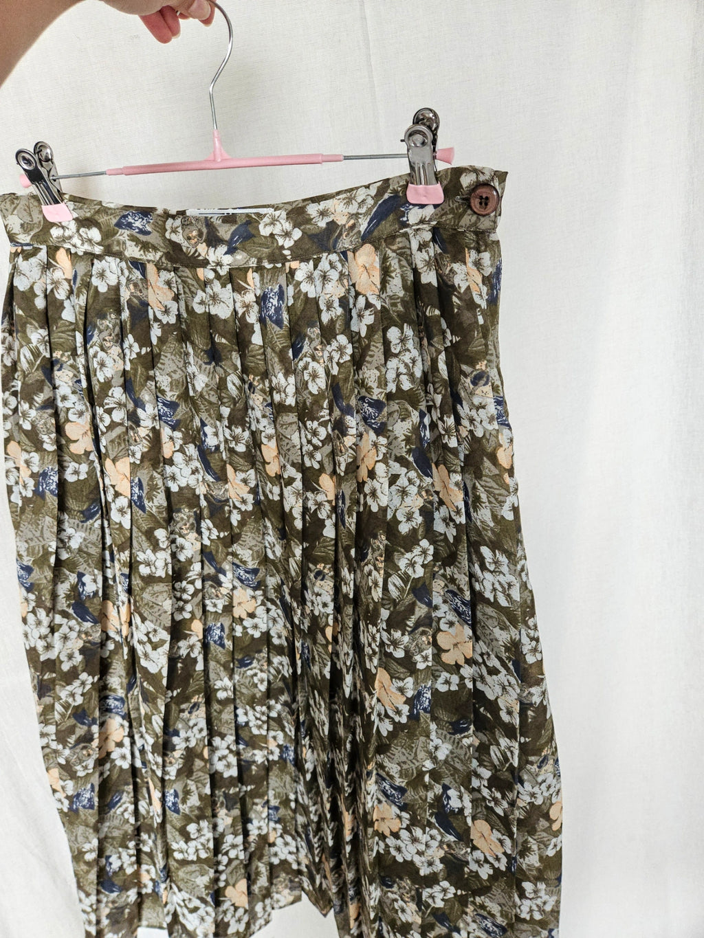 Eleni - vintage plooirok met bloemenprint | L