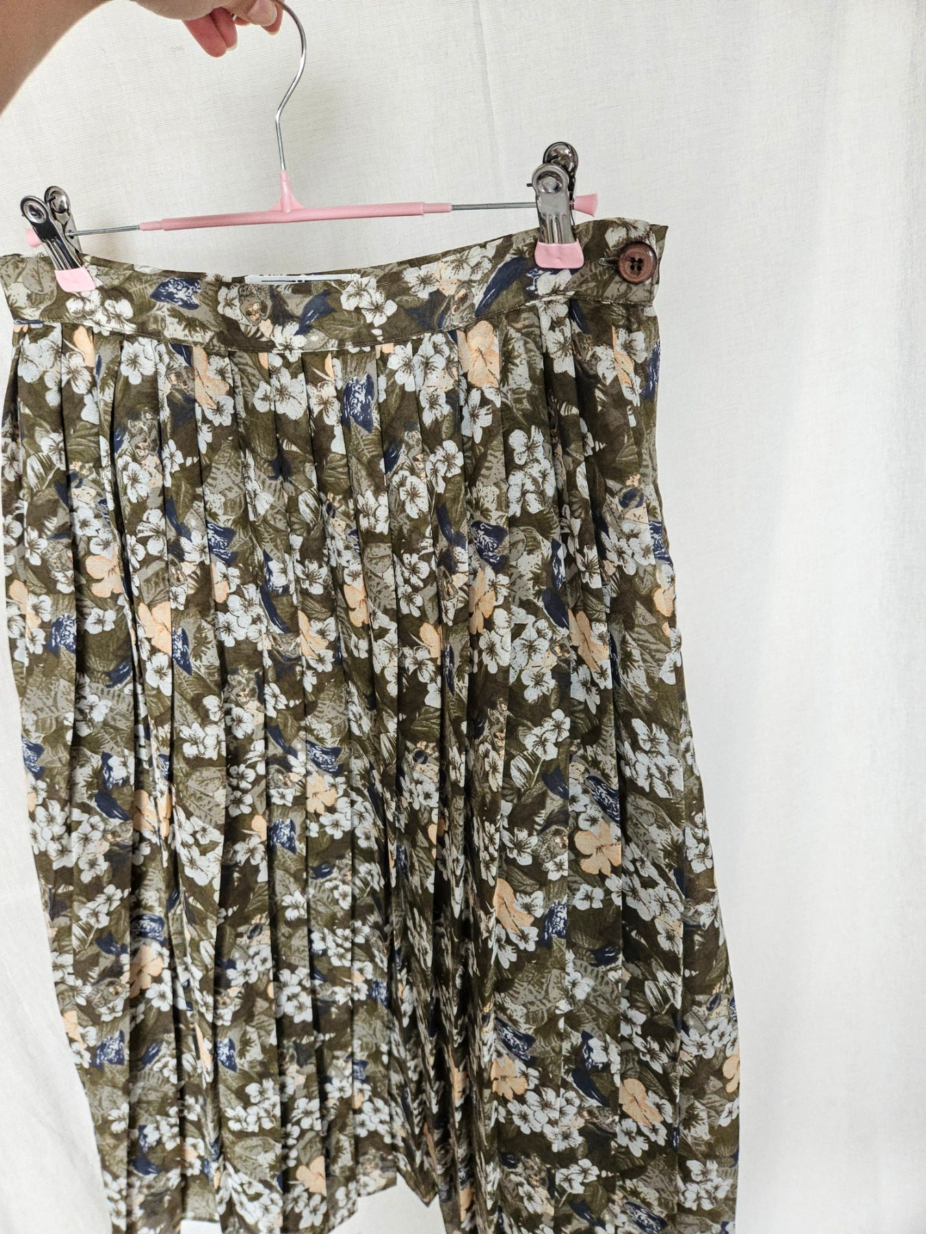 Eleni - vintage plooirok met bloemenprint | L