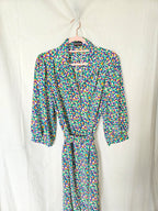 Elodie - midi vintage jurk met stippen, viscose | XL