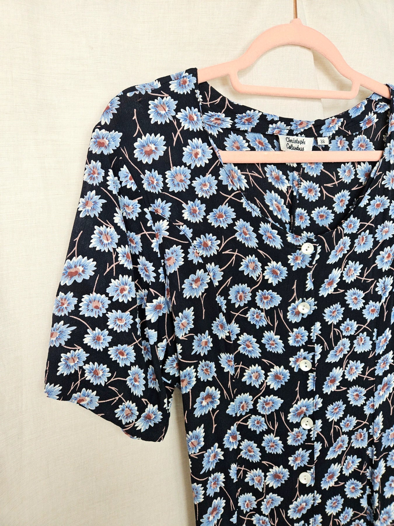 Nyra - lange vintage jurk, viscose | M
