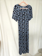 Nyra - lange vintage jurk, viscose | M
