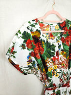 Fiora - vintage jurk met bloemenprint, katoen | 3XL