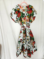 Fiora - vintage jurk met bloemenprint, katoen | 3XL