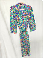 Elodie - midi vintage jurk met stippen, viscose | XL