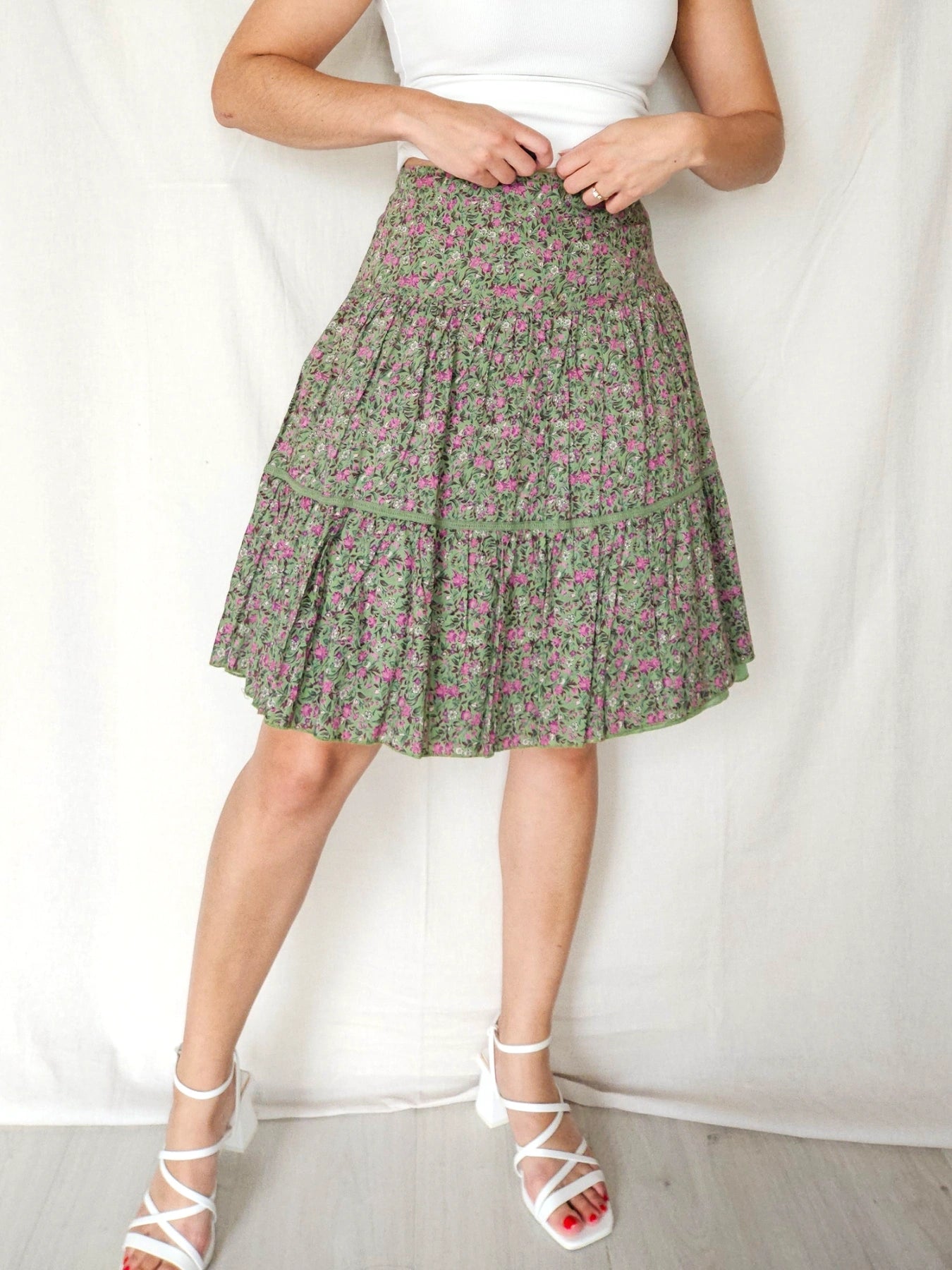 Linnea - korte vintage rok, katoen | S