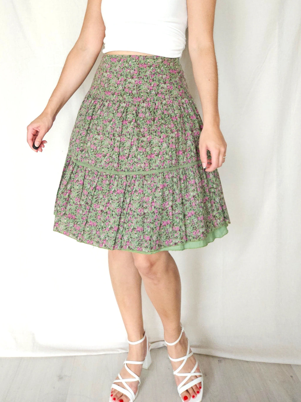Linnea - korte vintage rok, katoen | S
