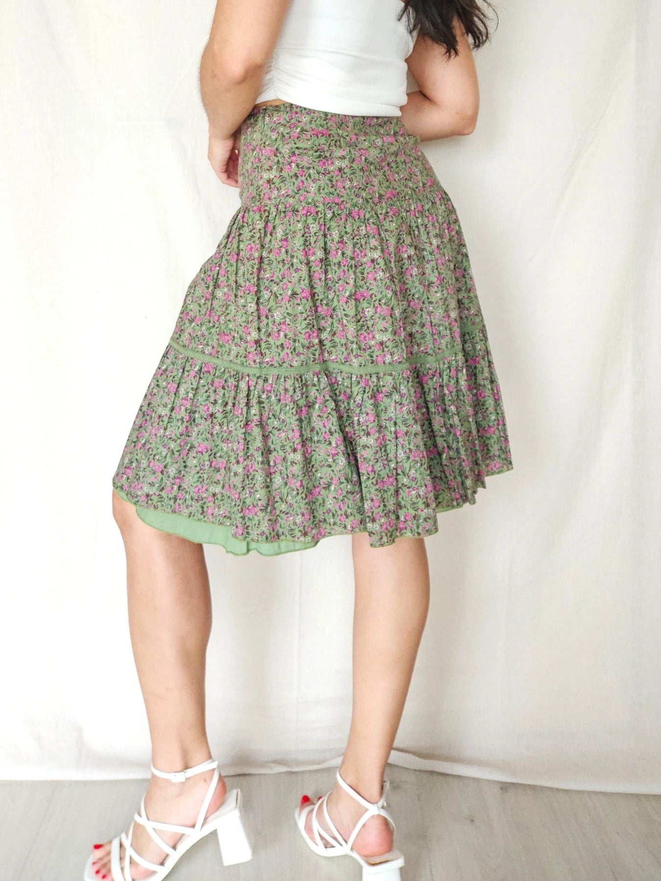Linnea - korte vintage rok, katoen | S