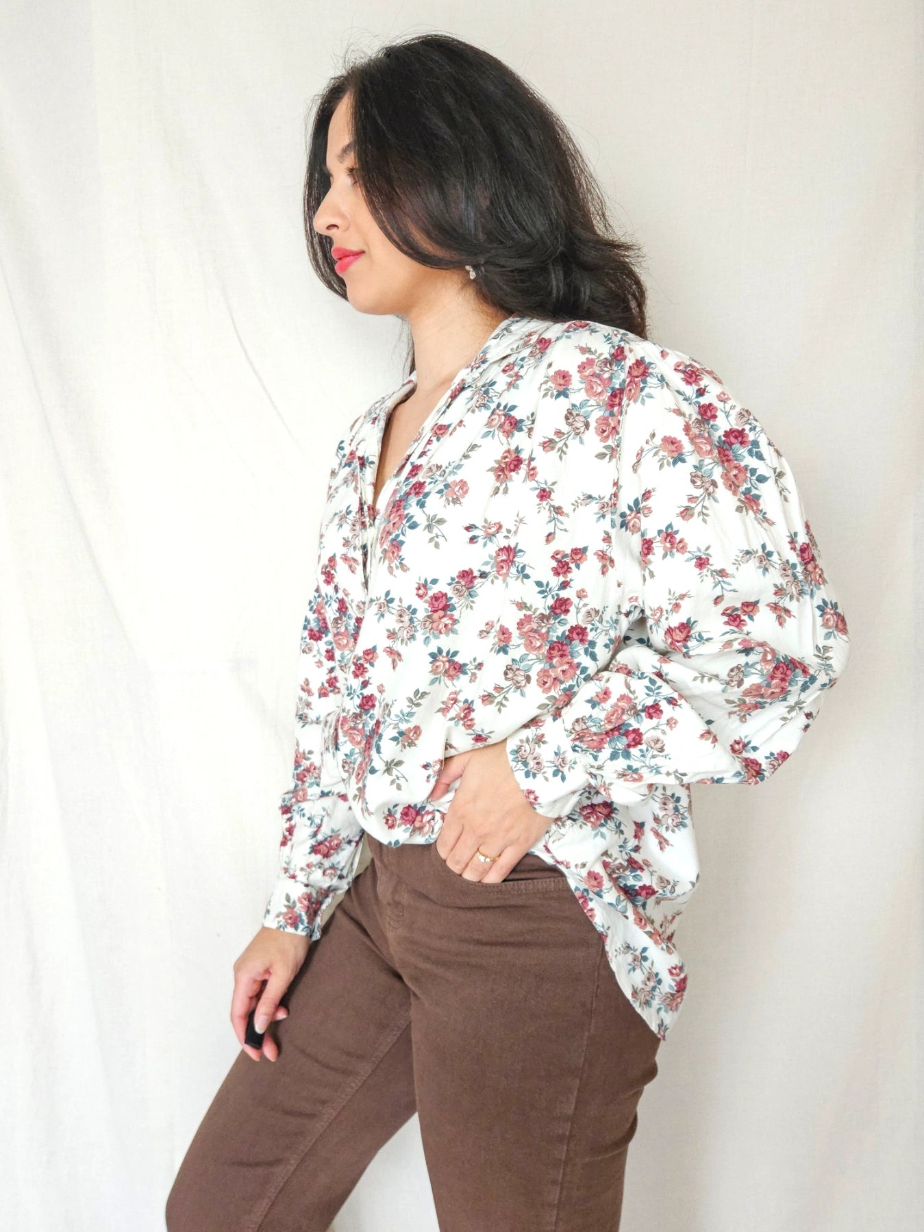 Livea - vintage blouse, katoen | L