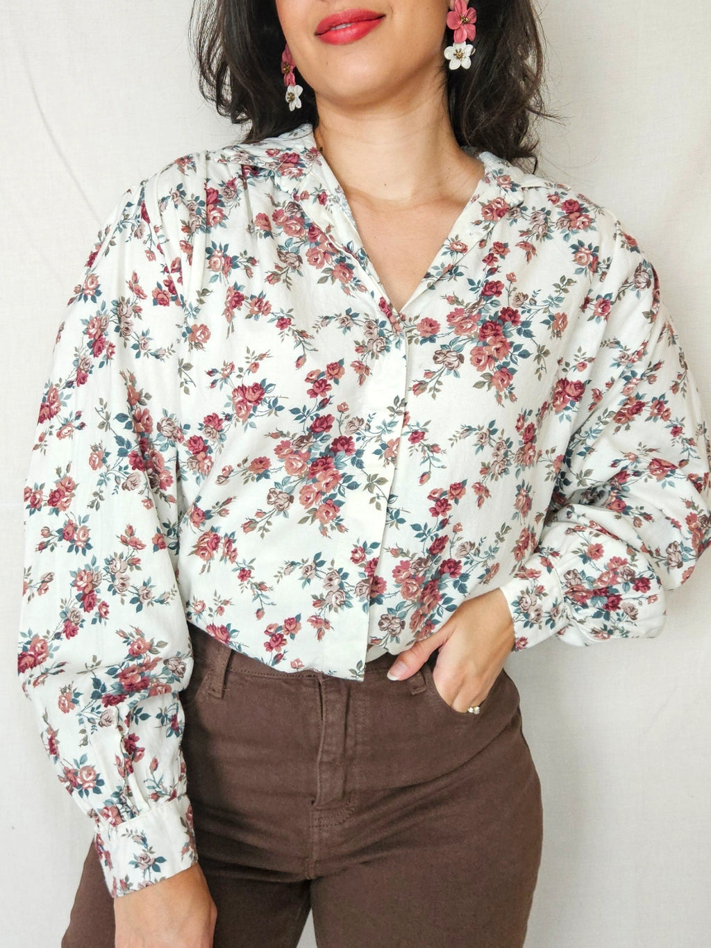 Livea - vintage blouse, katoen | L