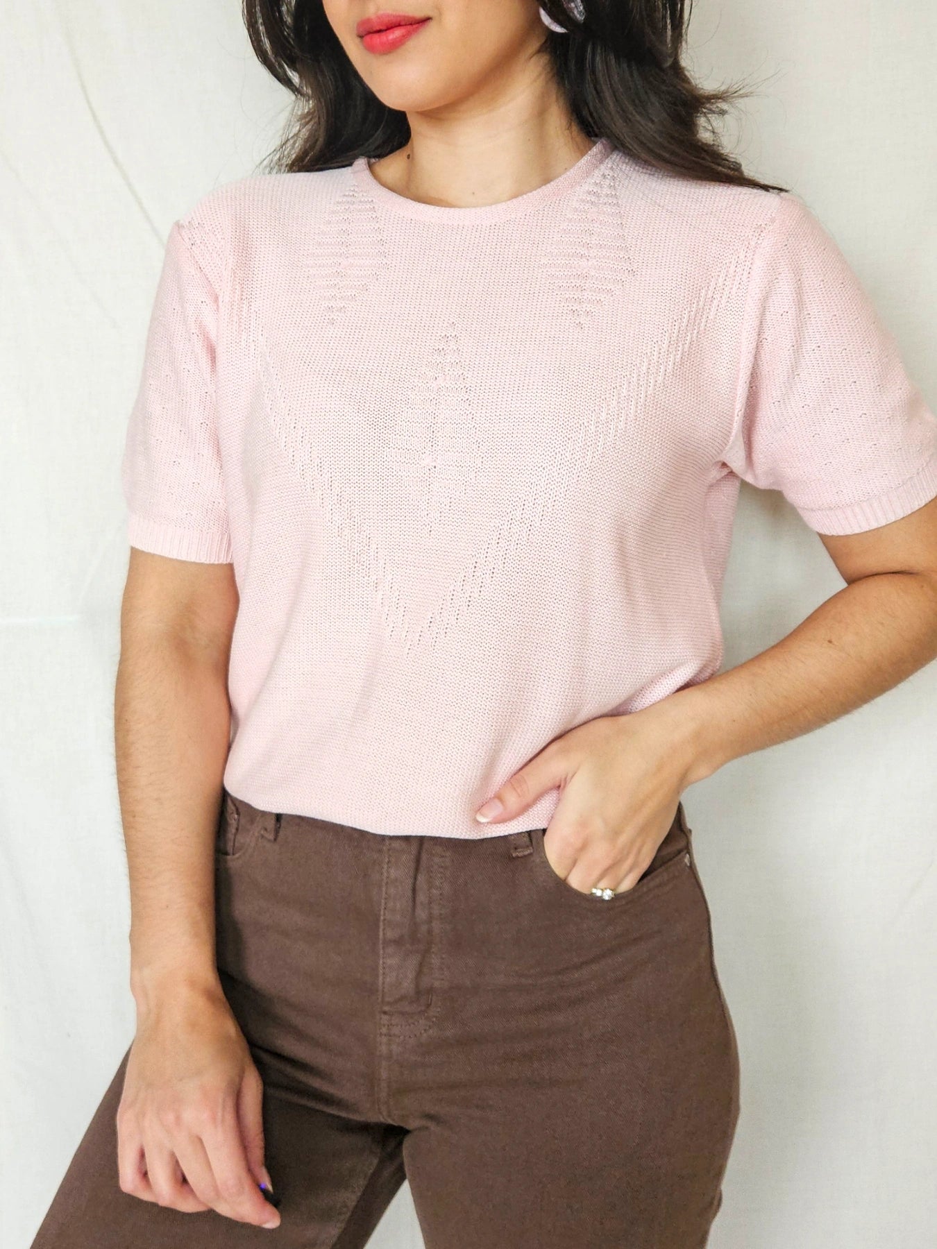 Lena - gebreide vintage top | M