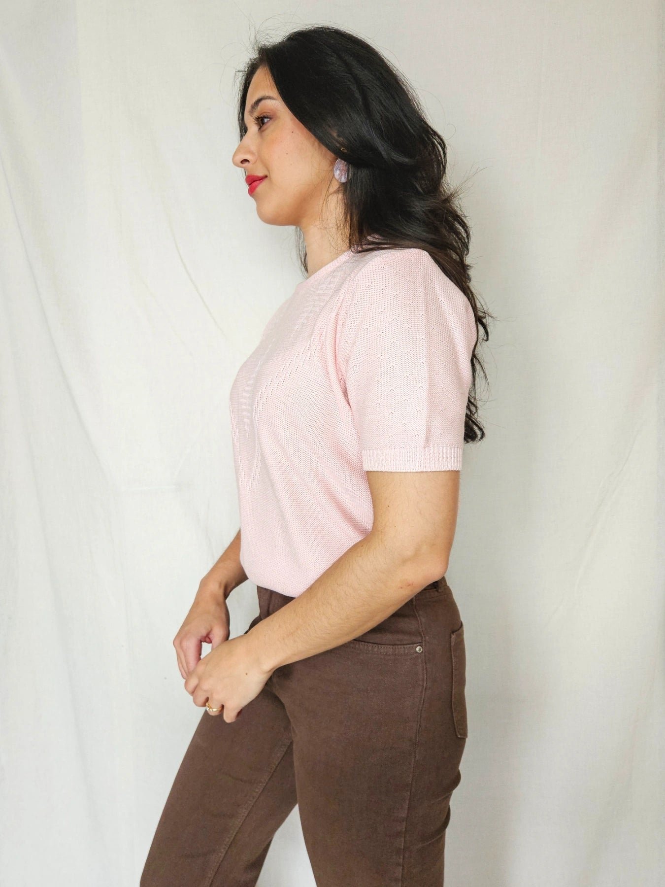 Lena - gebreide vintage top | M