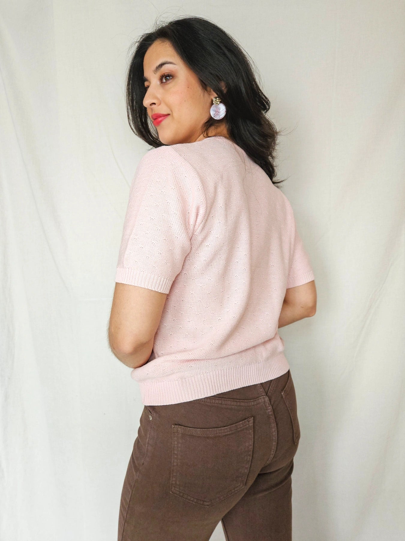 Lena - gebreide vintage top | M