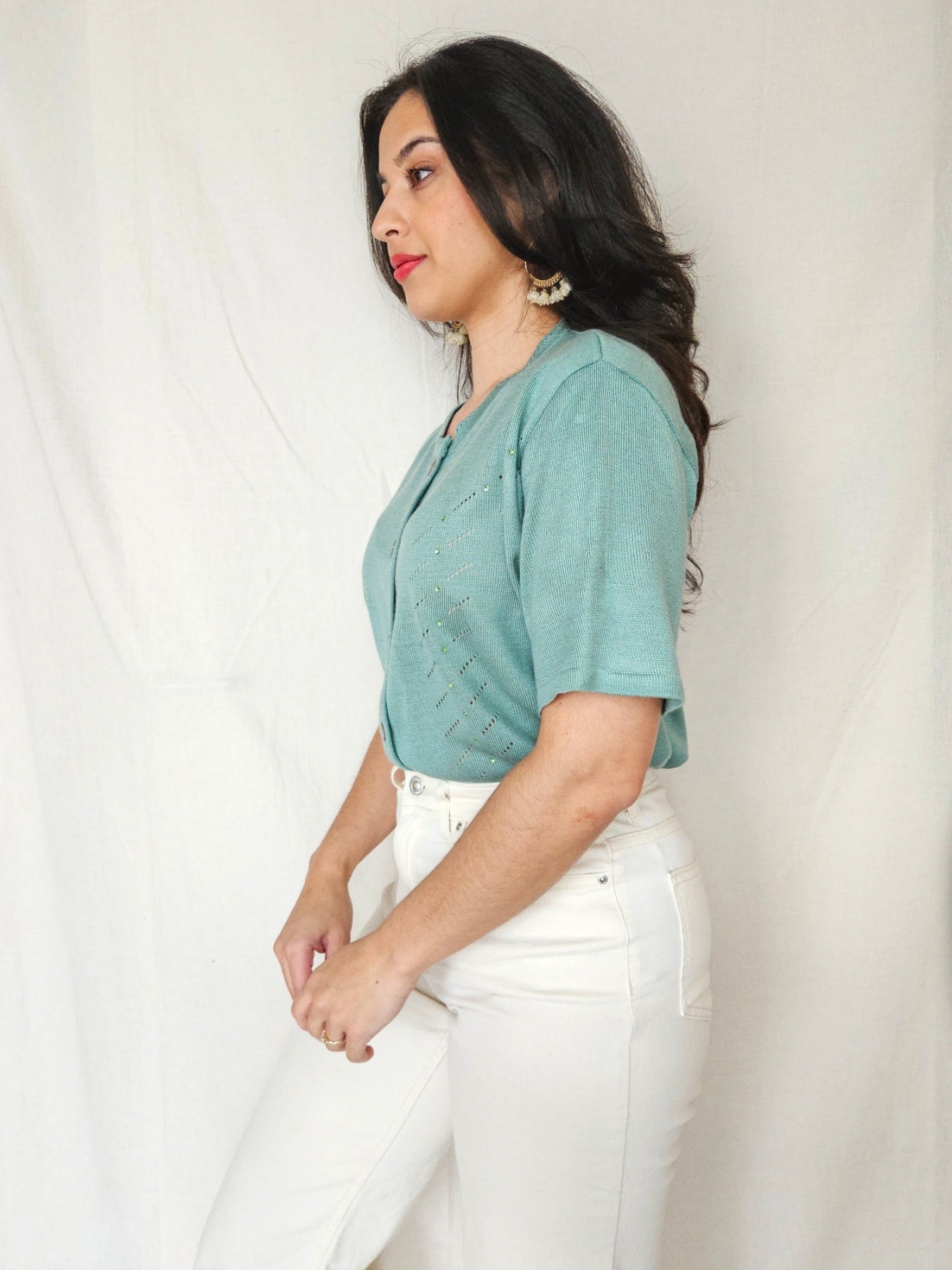 Mira - gebreide vintage top | L