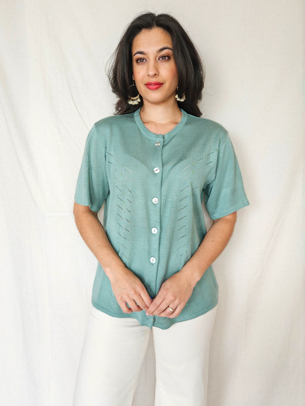 Mira - gebreide vintage top | L