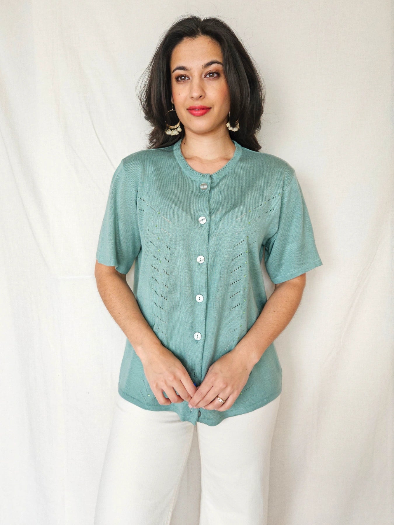 Mira - gebreide vintage top | L