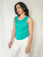 Alma - zeegroene vintage top | M