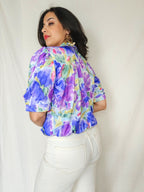 Delia - vintage blouse met bloemenprint | M