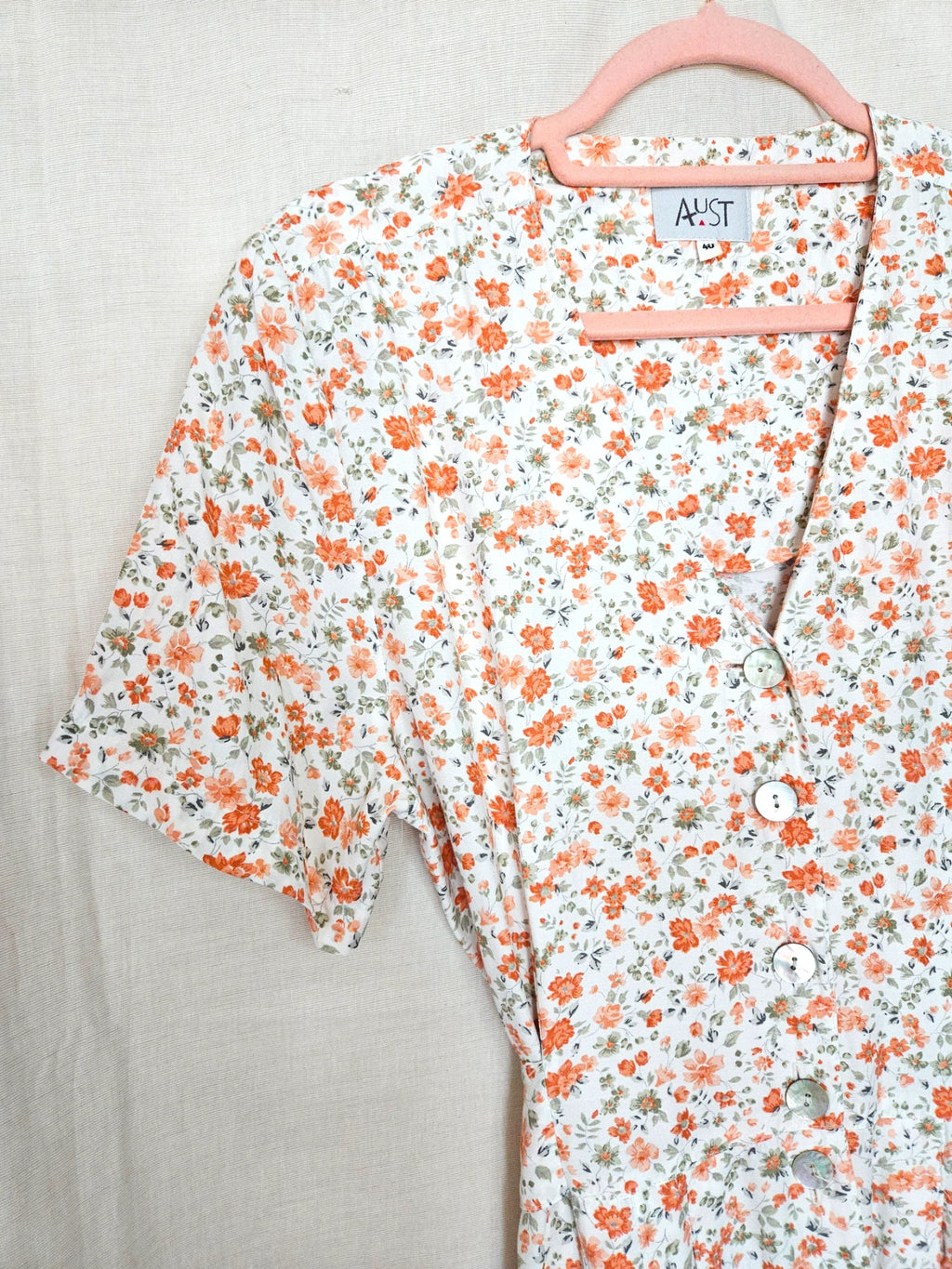 Lune - lange witte vintage jurk, viscose | L