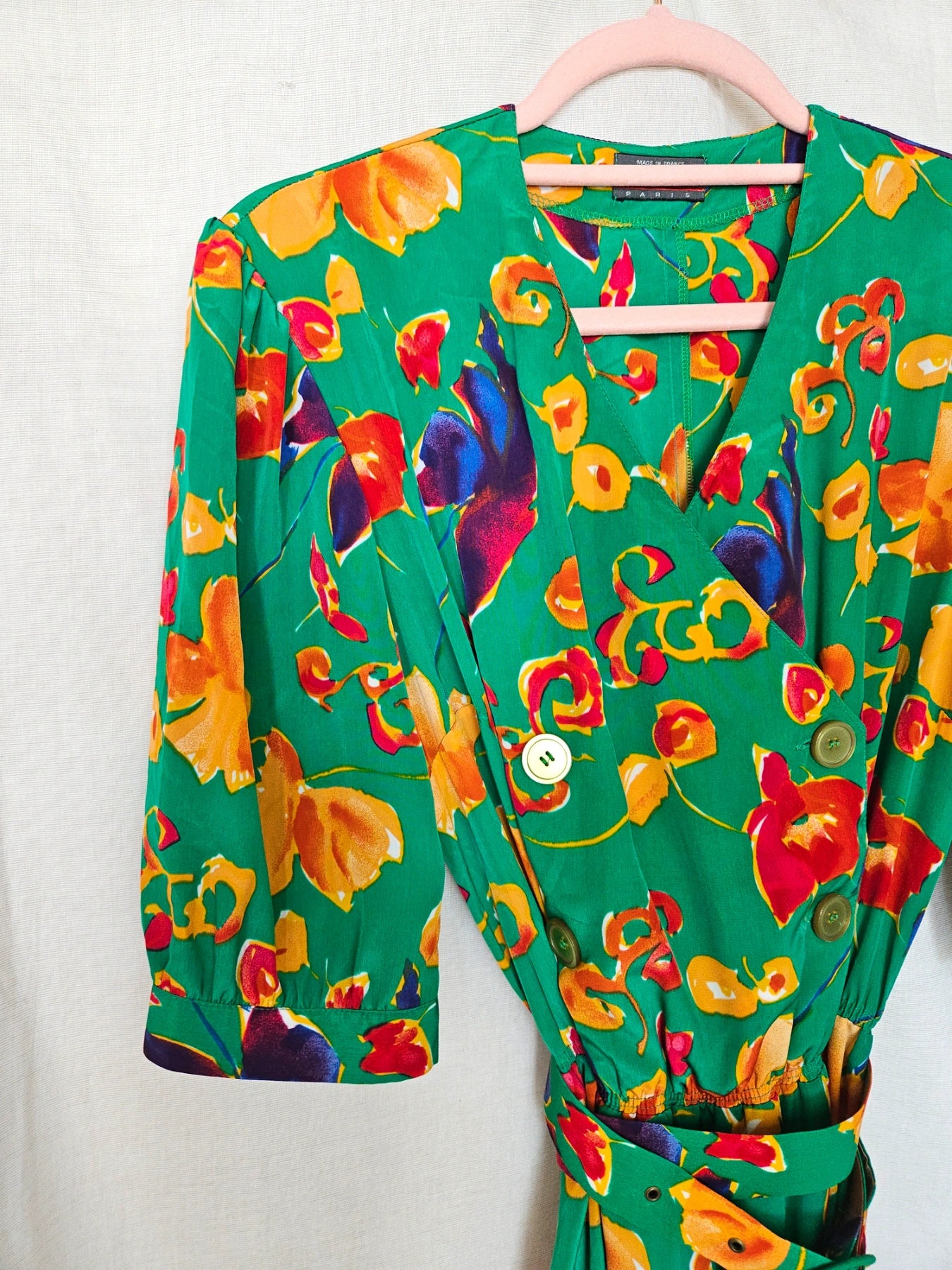 Gloria - groene vintage jurk, viscose | M