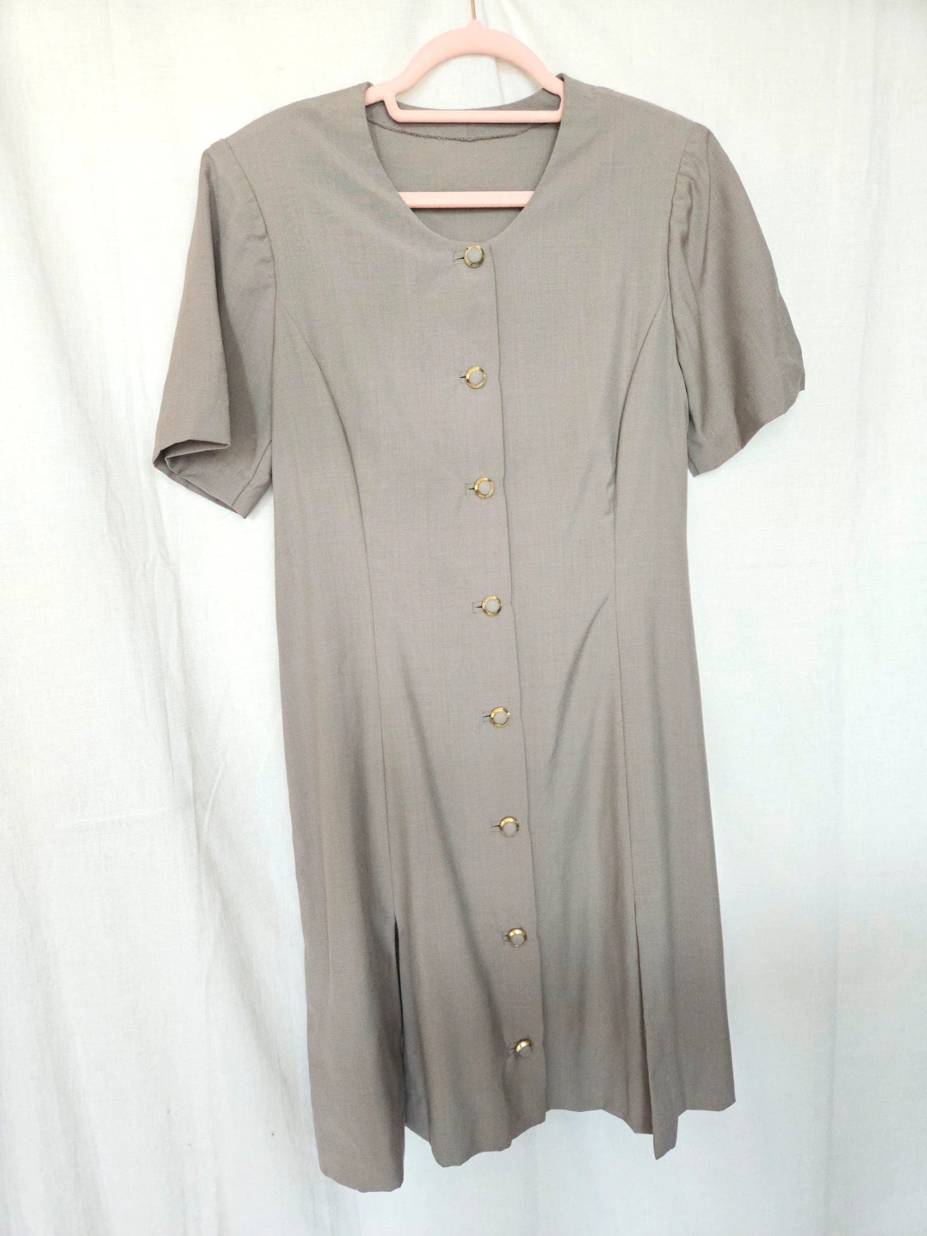 Cleo - korte grijze vintage jurk | M
