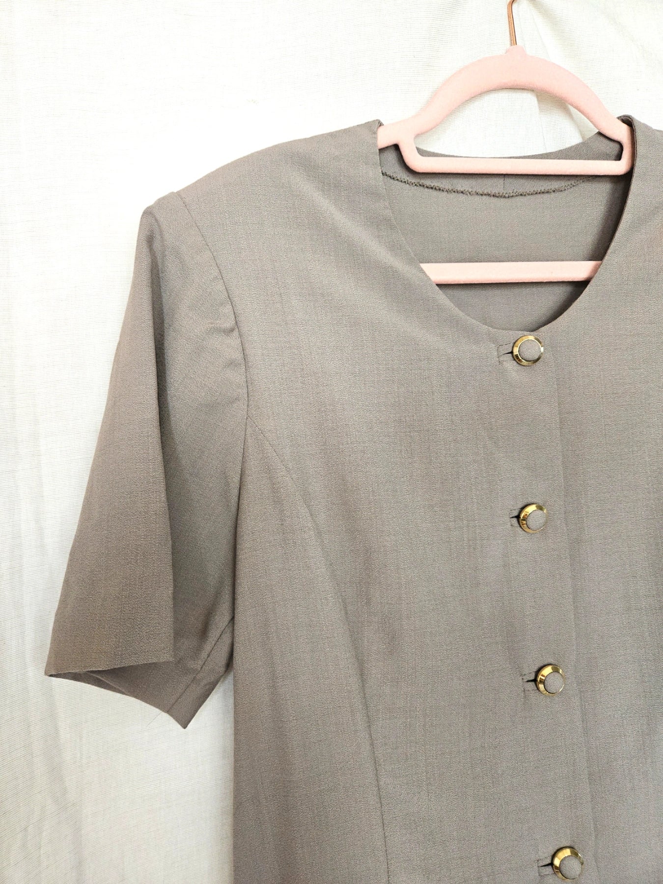 Cleo - korte grijze vintage jurk | M