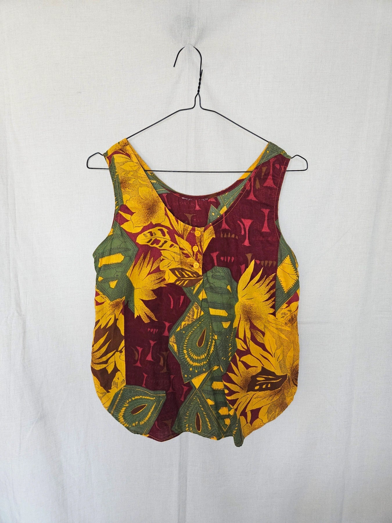 Rhea - kleurrijke vintage top van katoen | M