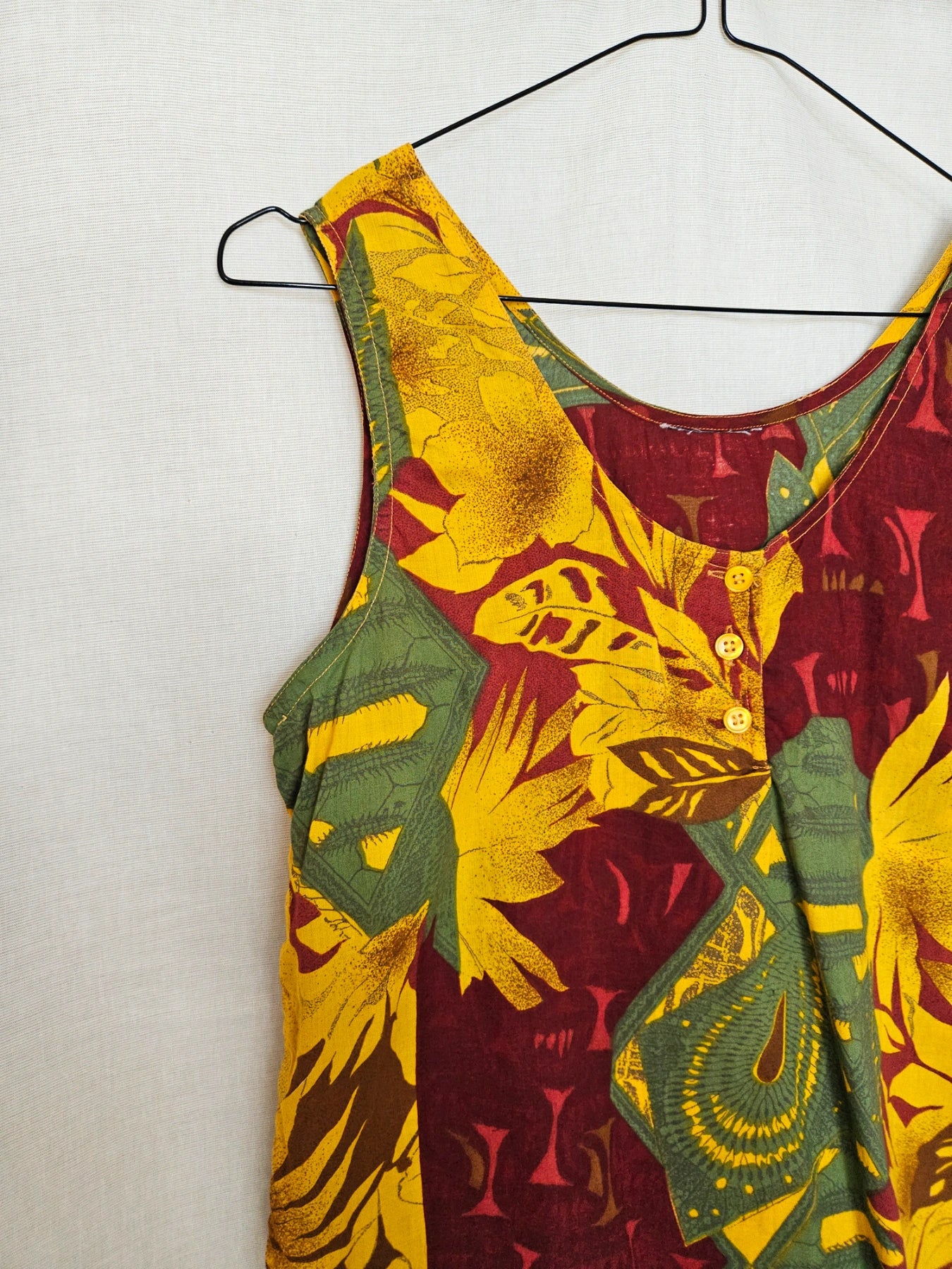 Rhea - kleurrijke vintage top van katoen | M