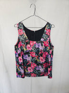 Astra - kleurrijke vintage top met glans | M