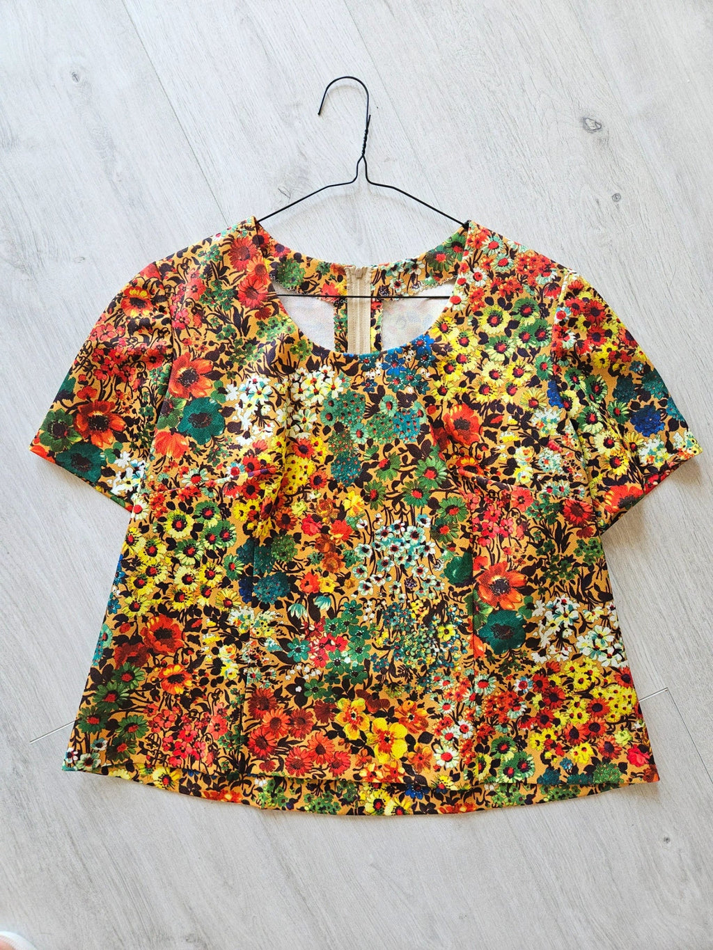 Nyssa - 60s vintage shirt met bloemenprint | M (kopie)