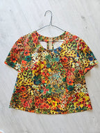 Nyssa - 60s vintage shirt met bloemenprint | M (kopie)