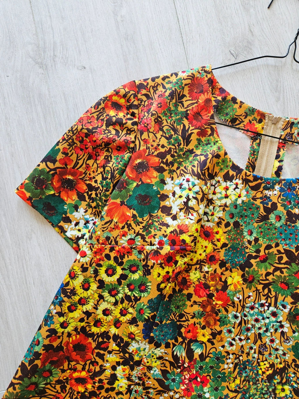 Nyssa - 60s vintage shirt met bloemenprint | M (kopie)