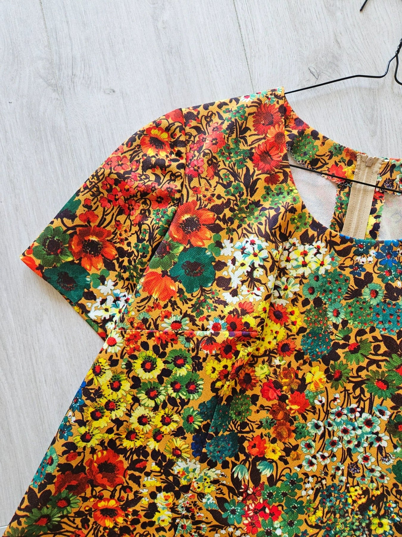 Nyssa - 60s vintage shirt met bloemenprint | M (kopie)
