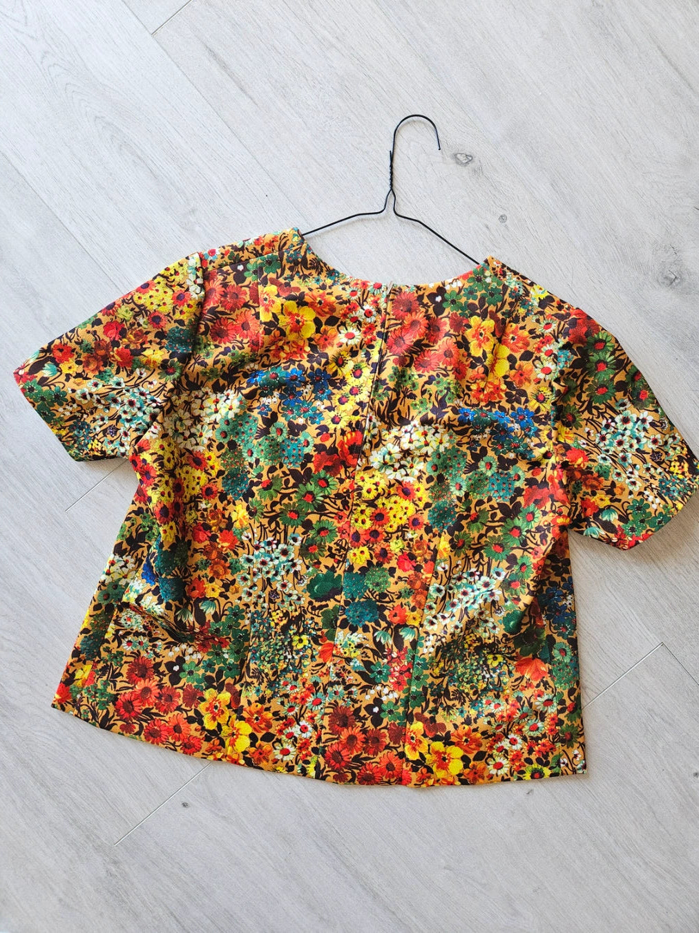 Nyssa - 60s vintage shirt met bloemenprint | M (kopie)