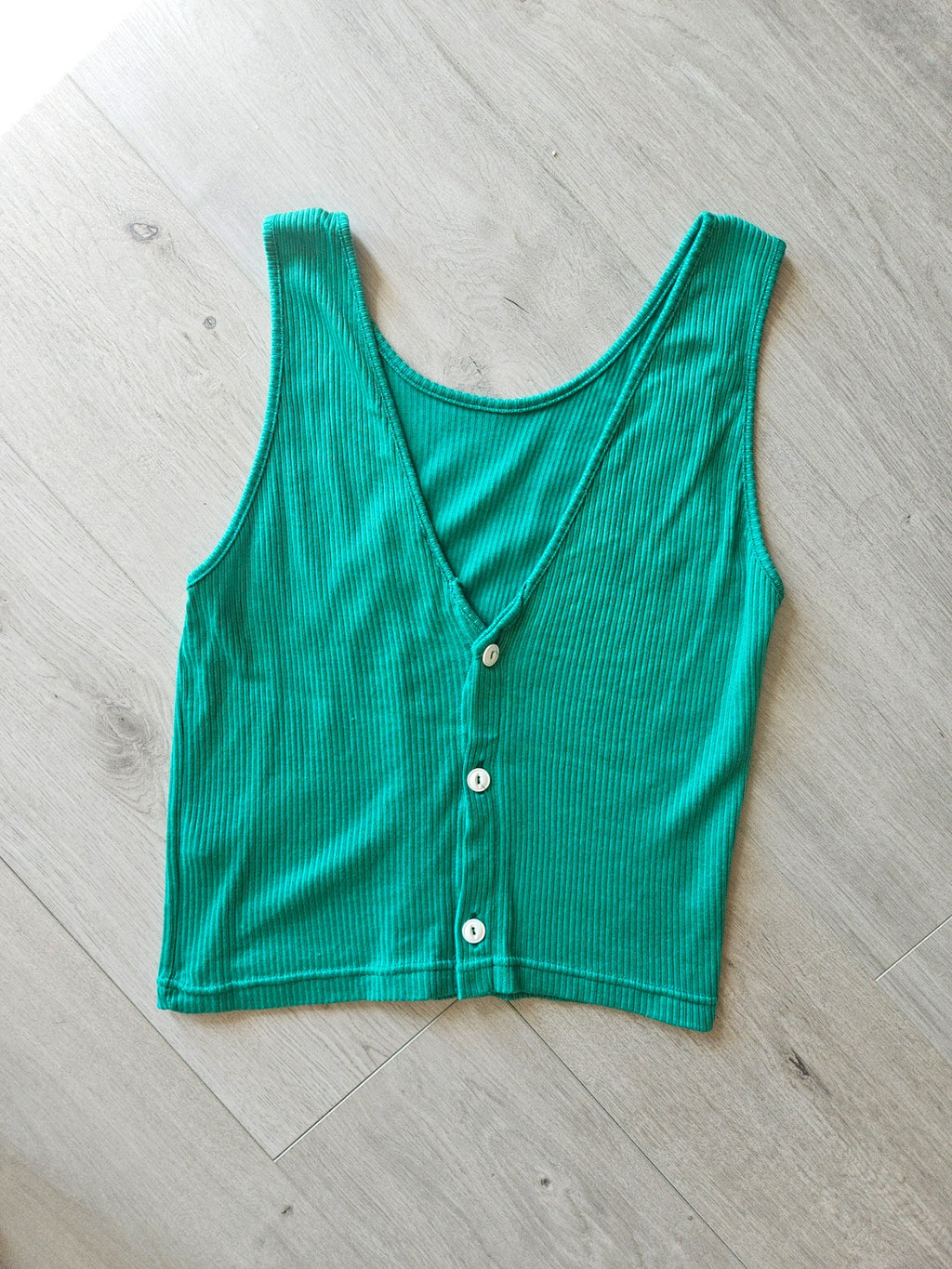 Alma - zeegroene vintage top | M