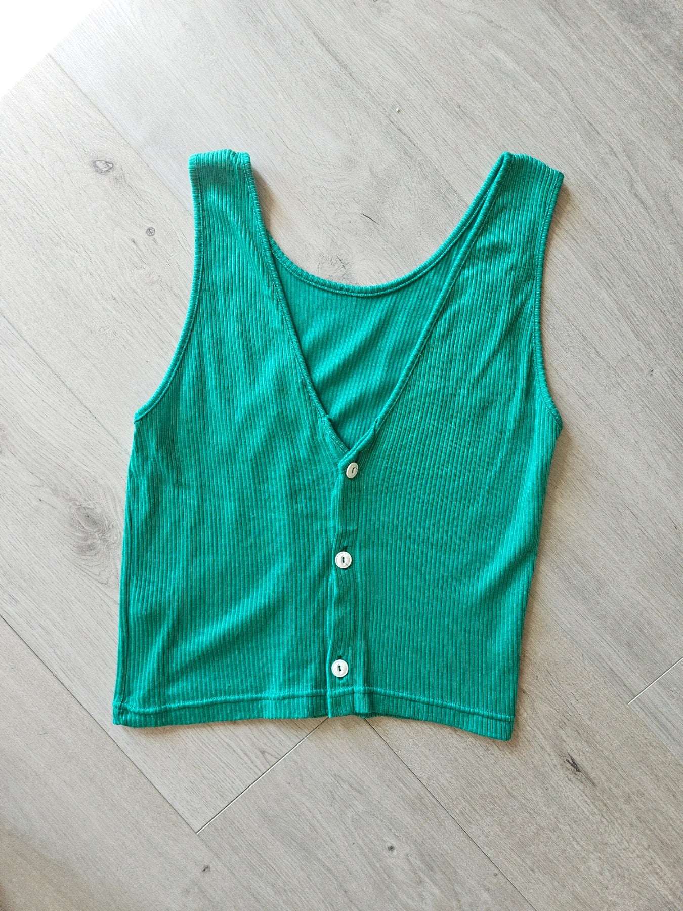Alma - zeegroene vintage top | M
