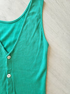 Alma - zeegroene vintage top | M